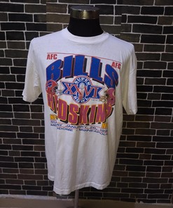 Vintage Style 90s Bills Super Bowl Redskins Tshirt Pullover Hoodie Crewneck Sweatshirt Reprinted Full Color Full Size Gifts For NFL Fans