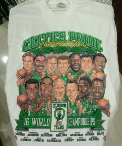 Vintage Style 90s Boston Celtics Bill Russell Single Stitch Tshirt Hoodie Crewneck Sweatshirt Reprinted Full Color Full Size Gifts for NBA Fans