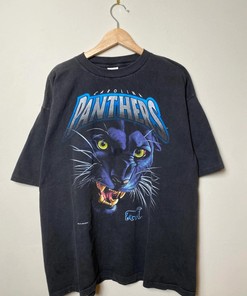 Vintage Style 90s Carolina Panthers Big Face Tshirt Pullover Hoodie Crewneck Sweatshirt Reprinted Full Color Full Size Gifts For NFL Fans
