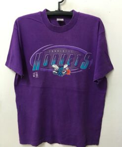 Vintage Style 90s Charlotte Hornets NBA Tshirt Sweatshirt Hoodie Crewneck Sweatshirt Pullover Reprinted Full Color Full Size Gifts for NBA Fans