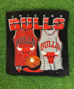 Vintage Style 90’s Chicago Bulls Graphic Tshirt Sweatshirt Hoodie Crewneck Sweatshirt Pullover Reprinted Full Color Full Size Gifts for NBA Fans