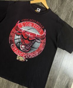 Vintage Style 90s Chicago Bulls NBA 1998 Champion Tour Tshirt Hoodie Crewneck Sweatshirt Reprinted Full Color Full Size Gifts for NBA Fans