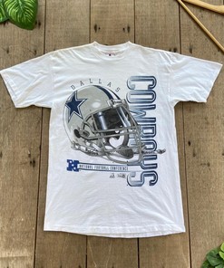 Vintage Style 90s Dallas Cowboys NFL Team Tshirt Pullover Hoodie Crewneck Sweatshirt Reprinted Full Color Full Size Gifts For NFL Fans