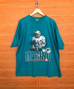 Vintage Style 90s Dan Marind #13 Miami Dolphins NFL Tshirt Pullover Hoodie Crewneck Sweatshirt Reprinted Full Color Full Size Gifts For NFL Fans