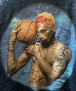 Vintage Style 90’s Dennis Rodman Bad As I Wanna Be Tshirt Hoodie Crewneck Sweatshirt Reprinted Full Color Full Size Gifts for NBA Fans
