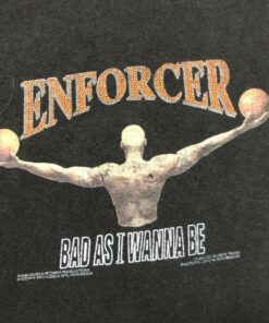 Vintage Style 90s Dennis Rodman Enforcer Tshirt Hoodie Crewneck Sweatshirt Reprinted Full Color Full Size Gifts for NBA Fans