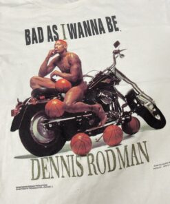 Vintage Style 90s Dennis Rodman Tshirt Hoodie Crewneck Sweatshirt Reprinted Full Color Full Size Gifts for NBA Fans