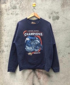 Vintage Style 90s Denver Broncos NFL Pro Player Tshirt Pullover Hoodie Crewneck Sweatshirt Reprinted Full Color Full Size Gifts For NFL Fans