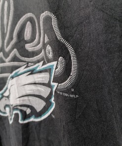 Vintage Style 90s Eagles Tshirt Pullover Hoodie Crewneck Sweatshirt Reprinted Full Color Full Size Gifts For NFL Fans