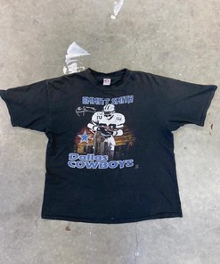 Vintage Style 90s Emmitt Smith Dallas Cowboys Player Tshirt Pullover Hoodie Crewneck Sweatshirt Reprinted Full Color Full Size Gifts For NFL Fans