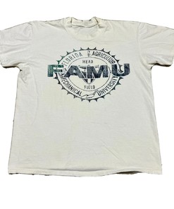 Vintage Style 90s Famu Stamp T Shirt Mens L Florida A&M Rattlers Single Stitch NCAA T-Shirt Sweatshirt Pullover Hoodie Reprinted Full Color Full Size Gift For NCAA Fans