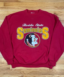 Vintage Style 90s Florida State Seminoles T-Shirt Sweatshirt Pullover Hoodie Reprinted Full Color Full Size Gift For NCAA Fans