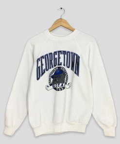 Vintage Style 90s Georgetown University White Sweatshirt T- Shirt Hoodie Sweatshirt Full Size