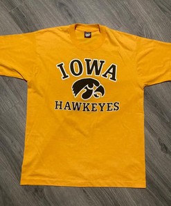 Vintage Style 90s Iowa Hawkeyes Single Stitch T-Shirt Sweatshirt Pullover Hoodie Reprinted Full Color Full Size Gift For NCAA Fans