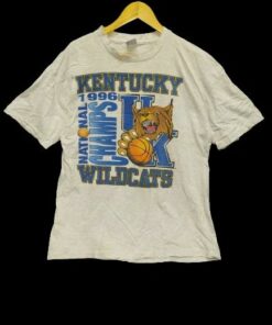 Vintage Style 90s Kentucky Wildcats Basketball NBA Team Tshirt Hoodie Crewneck Sweatshirt Reprinted Full Color Full Size Gifts for NBA Fans