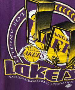 Vintage Style 90s LA Lakers NBA Sport Tshirt Sweatshirt Hoodie Crewneck Sweatshirt Pullover Reprinted Full Color Full Size Gifts for NBA Fans