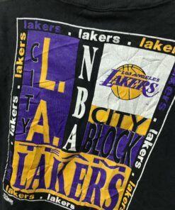 Vintage Style 90s LA Lakers Tshirt Sweatshirt Hoodie Crewneck Sweatshirt Pullover Reprinted Full Color Full Size Gifts for NBA Fans
