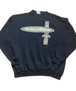 Vintage Style 90s Logo Athletic Nola Saints Tshirt Pullover Hoodie Crewneck Sweatshirt Reprinted Full Color Full Size Gifts For NFL Fans