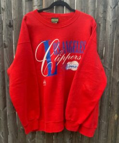 Vintage Style 90s Los Angeles Clippers Tshirt Pullover Hoodie Crewneck Sweatshirt Reprinted Full Color Full Size Gifts for NBA Fans