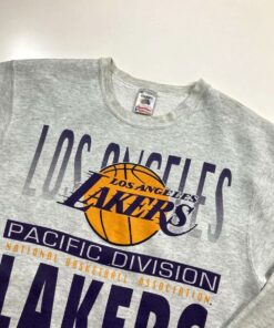Vintage Style 90s Los Angeles Lakers La Lakers NBA Tshirt Hoodie Crewneck Sweatshirt Reprinted Full Color Full Size Gifts for NBA Fans
