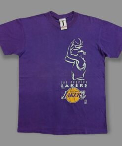 Vintage Style 90s Los Angeles Lakers NBA Made In Usa Tshirt Sweatshirt Hoodie Crewneck Sweatshirt Pullover Reprinted Full Color Full Size Gifts for NBA Fans