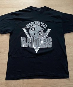 Vintage Style 90’s Los Angeles Raiders NFL Tshirt Pullover Hoodie Crewneck Sweatshirt Reprinted Full Color Full Size Gifts For NFL Fans
