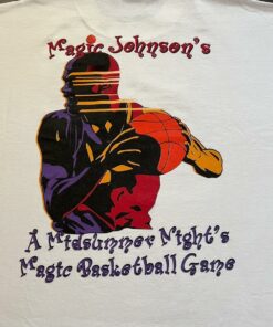 Vintage Style 90’s Magic Johnson “A Midsummer Night’s Game” Tshirt Sweatshirt Hoodie Crewneck Sweatshirt Pullover Reprinted Full Color Full Size Gifts for NBA Fans
