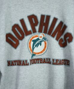 Vintage Style 90s Miami Dolphin Tshirt Sweatshirt Hoodie Crewneck Sweatshirt Pullover Reprinted Full Color Full Size Gifts for NBA Fans