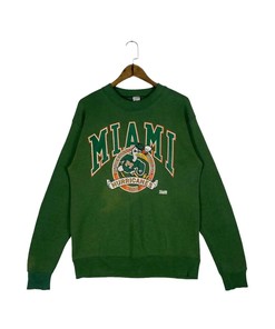 Vintage Style 90s Miami Hurricane Team Issue T-Shirt Sweatshirt Pullover Hoodie Reprinted Full Color Full Size Gift For NCAA Fans