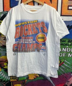 Vintage Style 90s NBA Houston Rockets Tshirt Sweatshirt Hoodie Crewneck Sweatshirt Pullover Reprinted Full Color Full Size Gifts for NBA Fans