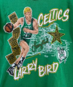 Vintage Style 90s NBA Legend Larry Bird Boston Celtics Tshirt Sweatshirt Hoodie Crewneck Sweatshirt Pullover Reprinted Full Color Full Size Gifts for NBA Fans