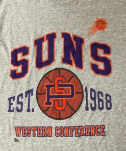 Vintage Style 90s NBA Phoenix Suns T-Shirt American Basketball Tshirt Sweatshirt Hoodie Crewneck Sweatshirt Pullover Reprinted Full Color Full Size Gifts for NBA Fans