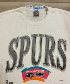 Vintage Style 90s NBA San Antonio Spurs Retro Graphic Tshirt Hoodie Crewneck Sweatshirt Reprinted Full Color Full Size Gifts for NBA Fans