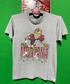 Vintage Style 90s NFL Joe Montana Tshirt Pullover Hoodie Crewneck Sweatshirt Reprinted Full Color Full Size Gifts For NFL Fans