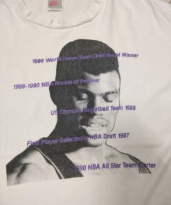 Vintage Style 90s Nike David Robinson Tshirt Hoodie Crewneck Sweatshirt Reprinted Full Color Full Size Gifts for NBA Fans