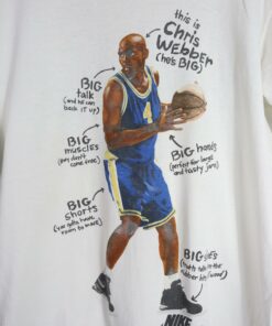Vintage Style 90s Nike NBA Legend Chris Webber Tshirt Hoodie Crewneck Sweatshirt Reprinted Full Color Full Size Gifts for NBA Fans