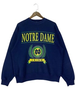 Vintage Style 90's Notre Dame University T-Shirt Sweatshirt Pullover Hoodie Reprinted Full Color Full Size Gift For NCAA Fans