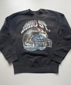 Vintage Style 90s Ohio State Buckeyes Football Graphic T-Shirt Sweatshirt Pullover Hoodie Reprinted Full Color Full Size Gift For NCAA Fans