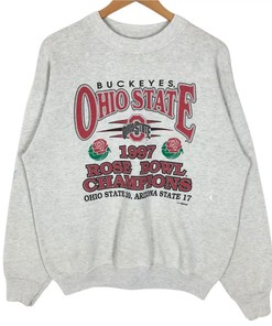 Vintage Style 90s Ohio State University Buckeyes T-Shirt Sweatshirt Pullover Hoodie Reprinted Full Color Full Size Gift For NCAA Fans