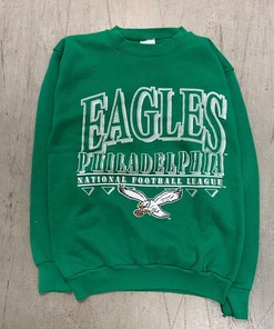 Vintage Style 90s Philadelphia Eagles NFL Tshirt Pullover Hoodie Crewneck Sweatshirt Reprinted Full Color Full Size Gifts For NFL Fans