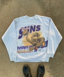 Vintage Style 90’s Phoenix Suns Barkley Aop Jumper Tshirt Hoodie Crewneck Sweatshirt Reprinted Full Color Full Size Gifts for NBA Fans