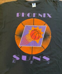 Vintage Style 90s Phoenix Suns Starter Tshirt Hoodie Crewneck Sweatshirt Reprinted Full Color Full Size Gifts for NBA Fans