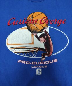 Vintage Style 90s Pro-Curious League G Tshirt Hoodie Crewneck Sweatshirt Reprinted Full Color Full Size Gifts for NBA Fans