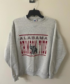 Vintage Style 90s Russell Athletic Alabama Crimson Tide T-Shirt Sweatshirt Pullover Hoodie Reprinted Full Color Full Size Gift For NCAA Fans
