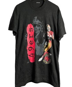 Vintage Style 90s San Francisco 49Ers Graphic Art Tshirt Pullover Hoodie Crewneck Sweatshirt Reprinted Full Color Full Size Gifts For NFL Fans