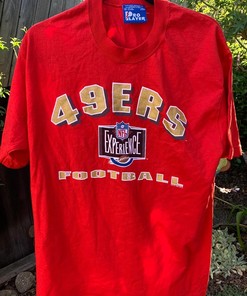 Vintage Style 90s Sf 49Ers San Francisco 49Ers Tshirt Pullover Hoodie Crewneck Sweatshirt Reprinted Full Color Full Size Gifts For NFL Fans