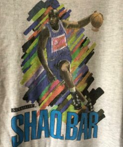 Vintage Style 90s Shaq O Neil NBA Tshirt Sweatshirt Hoodie Crewneck Sweatshirt Pullover Reprinted Full Color Full Size Gifts for NBA Fans