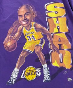 Vintage Style 90’s Shaq Tshirt Pullover Hoodie Crewneck Sweatshirt Reprinted Full Color Full Size Gifts for NBA Fans