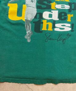 Vintage Style 90s Shawn Kemp Reebok Shirt Seattle Sonics Tshirt Hoodie Crewneck Sweatshirt Reprinted Full Color Full Size Gifts for NBA Fans