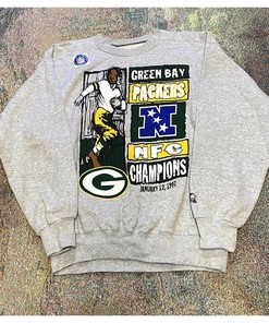 Vintage Style 90s Starter Green Bay Packers NFL Tshirt Pullover Hoodie Crewneck Sweatshirt Reprinted Full Color Full Size Gifts For NFL Fans
